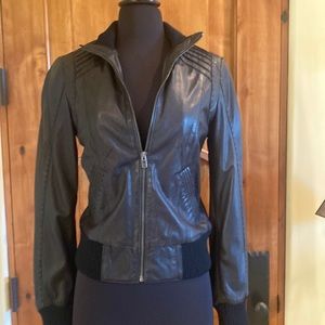 Danier leather bomber jacket